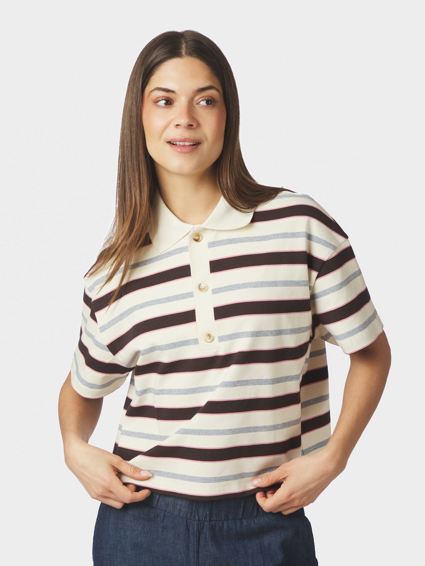 Neo Noir Vennera Stripe Polo