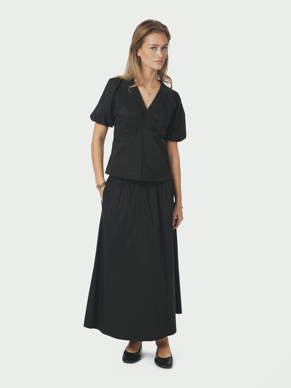 Neo Noir Yara Poplin Skirt