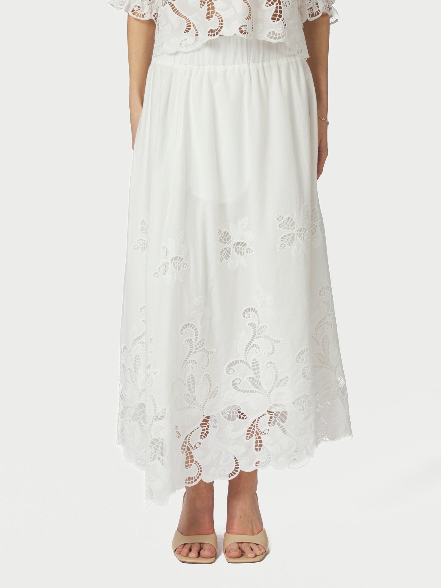 Neo Noir Yara Long Embroidery Skirt