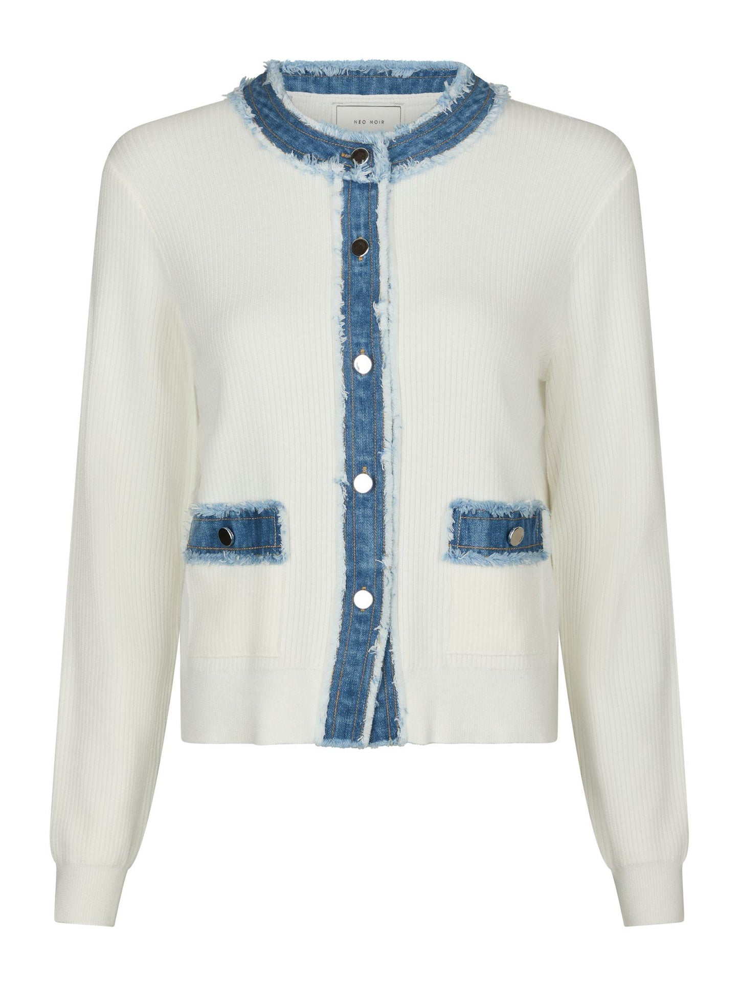 Neo Noir Zelma Knit Denim Cardigan