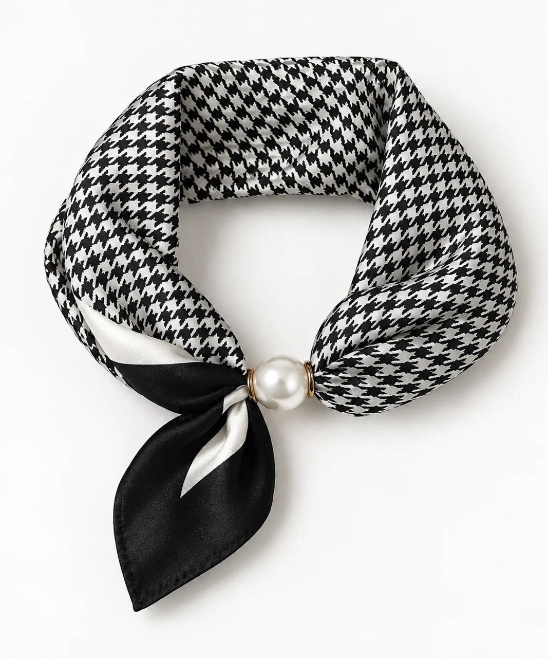 Shoelace Brand Scarf Houndstooth