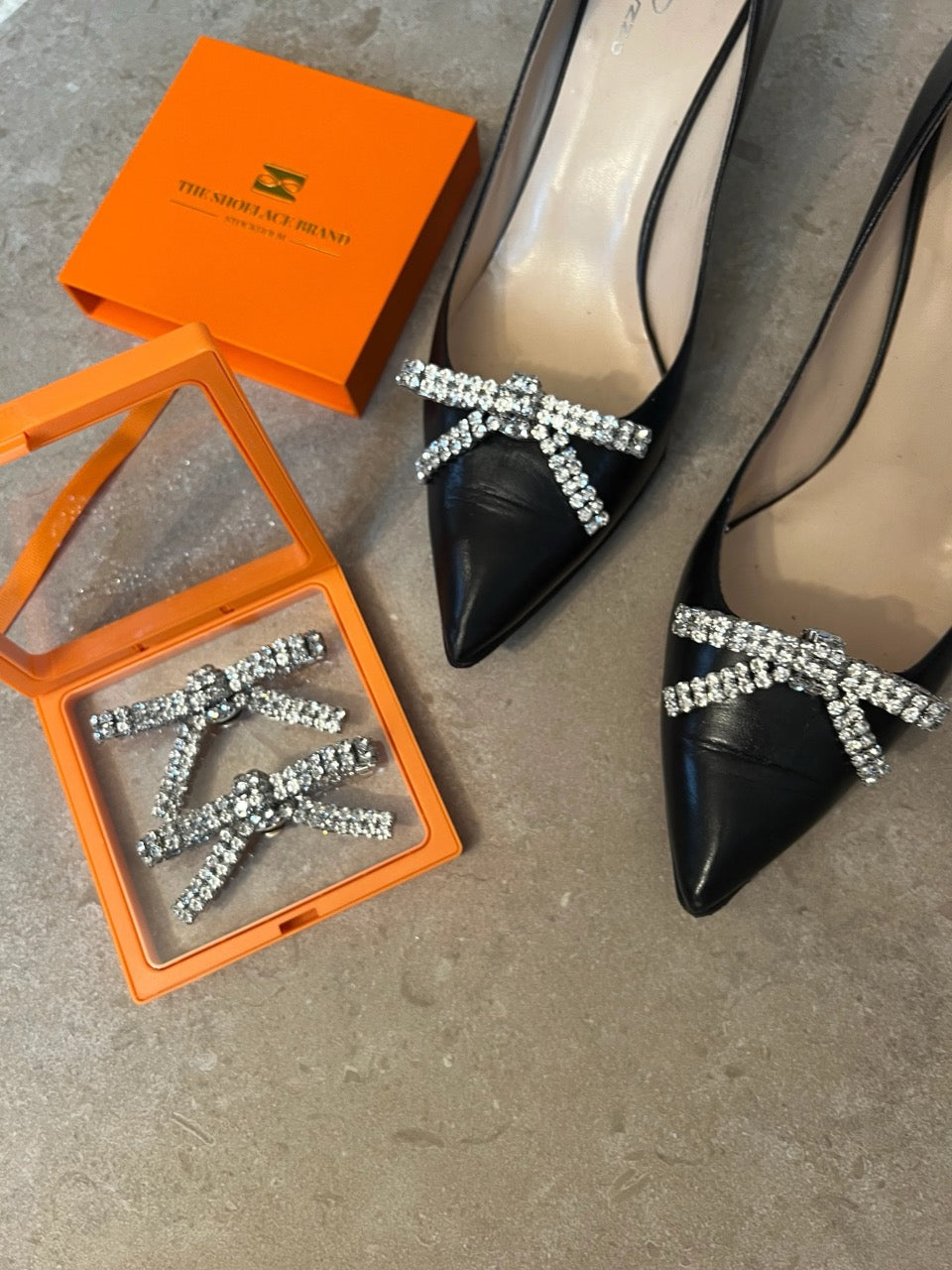 Shoelace Brand Shoe Charm Crystal Bow
