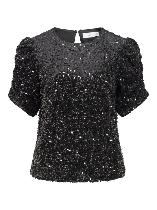 Vila Vibelieve Sequin Top