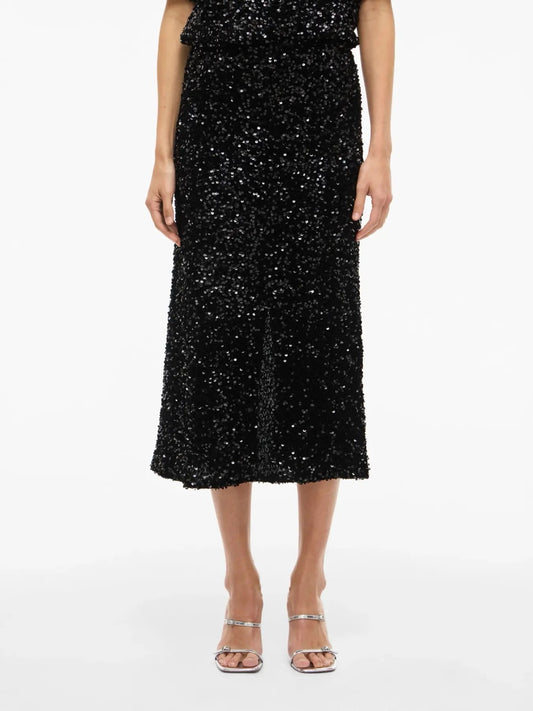 Vila Vifaith Sequin Skirt