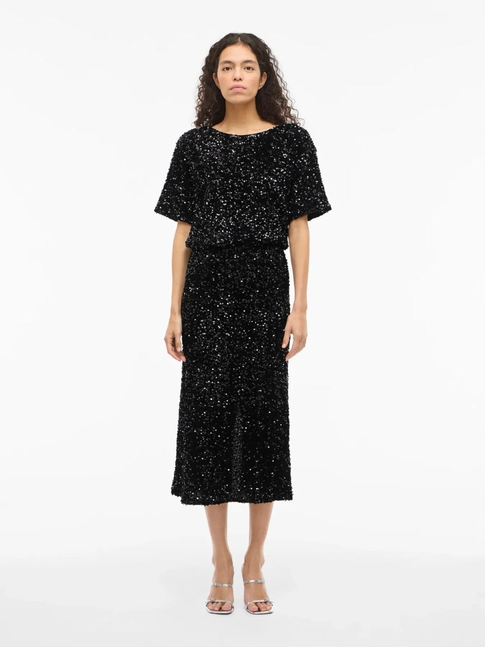 Vila Vifaith Sequin Skirt
