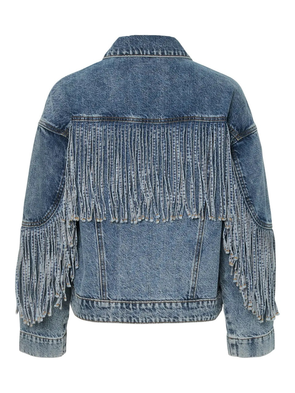 YAS Aiko Denim Fringe Jacket