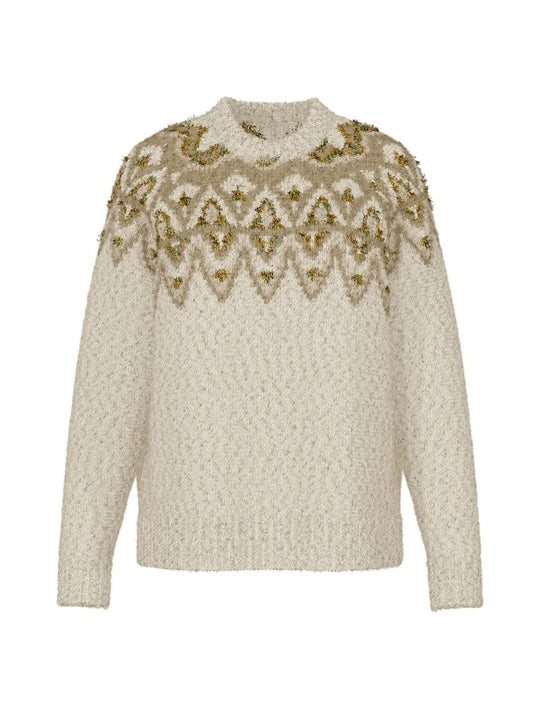 YAS Ela Shimmer Knit Pullover